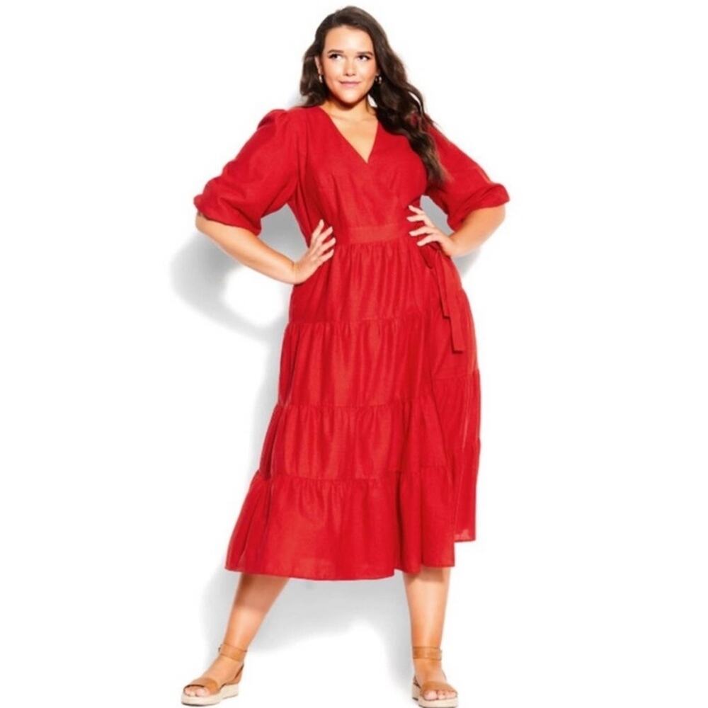 City Chic Red Maxi Dress